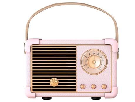 Altavoz CHRONUS Retro Inalámbrico Vintage Portátil Exterior Recargable Rosa