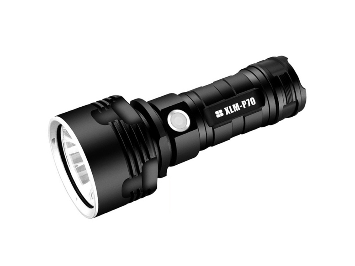 Linterna LED de alta potencia, recargable, resistente al agua, para acampar al aire libre, fabricada en aleación de aluminio. (Pilas no incluidas).