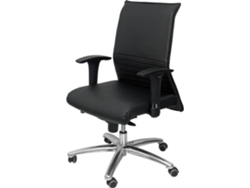 Silla de Escritorio Ejecutiva PYC Albacete XL Negro con ruedas antiarañazos (Brazos Ajustables - Piel sintética)