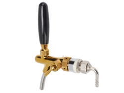 Grifo de cerveza ajustable de acero inoxidable dorado para bares y hoteles