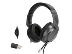 Auriculares para juegos Ajazz AX365 negros con cable, supraaurales, con cancelación de ruido e iluminación RGB | Sin marca