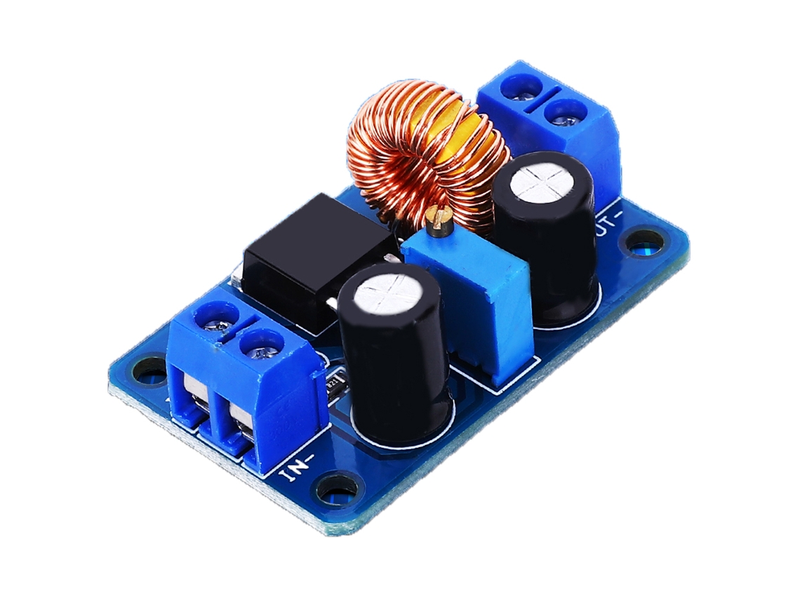 Módulo de fuente de alimentación convertidor reductor, 2 unidades, entrada de 4,5-30 V, salida de 1,25-26 V, con terminal de cableado.