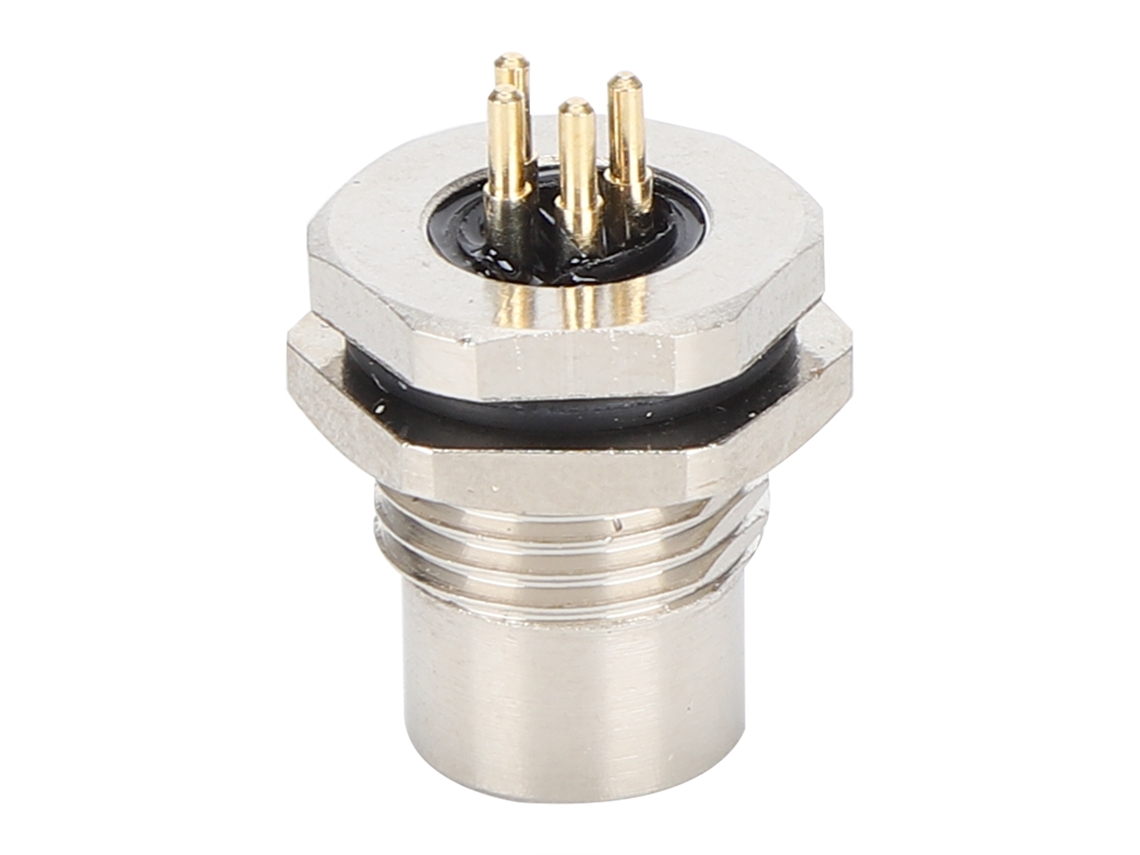 2026-conector Socket M8 4pin Ip67 Montaje En Placa Cuerpo Latón Niquelado Para Electrónica De Consumo