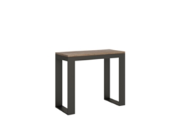 Consolas Tecno Evolution Extensible hasta 300 cm ITAMOBY (90 x 40 x 77 cm - Paneles de Melamina - Roble Natural)