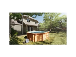 Forro para Piscinas Ovais de Madeira Grenade 2 Castanho 387 X 286 X 114 Cmgre