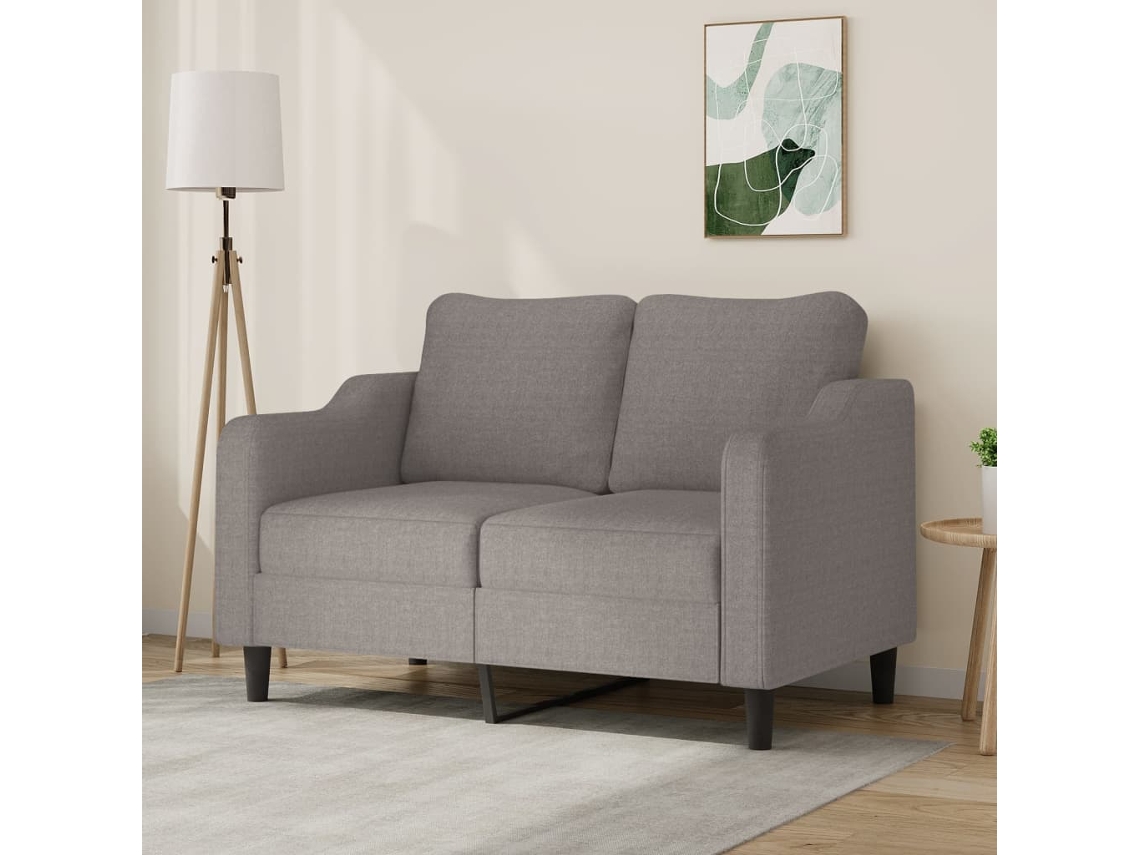 Sofá De 2 Plazas | Sofá De Salón | Sofá De Descanso De Tela Gris Taupé 120 Cm