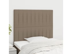 Cabeceros 2 Unidades De Tela Gris Taupe 100x5x78/88 Cm