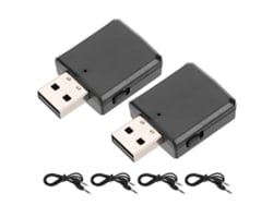 2 Unidades De Transmisor Y Receptor De Audio Bluetooth 5.0, Adaptador 2 En 1 Para Tv, Coche Y Ordenador