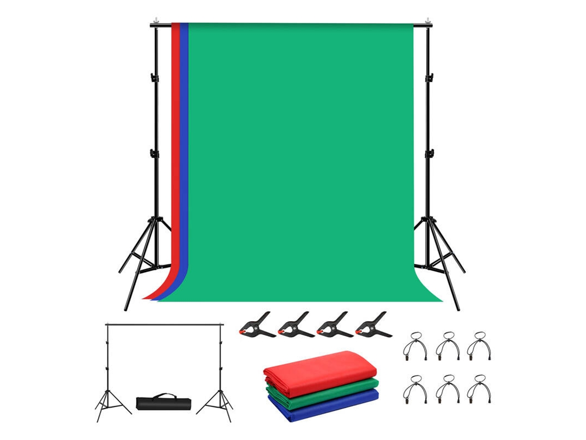 Trípode fotográfico Puluz de 2 x 2 m, 3 fondos fotográficos para estudio