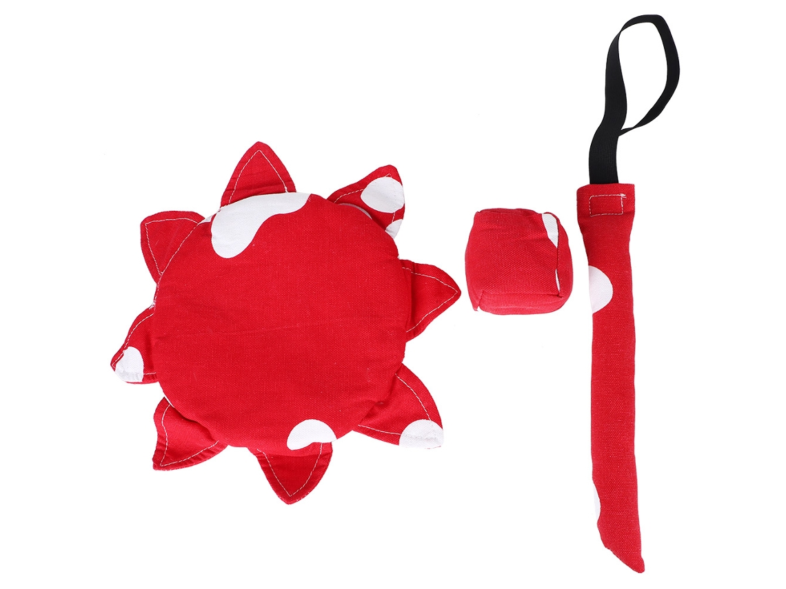 Ats-3 Piezas Juego De Lanzamiento De Bolsas De Arena Suaves Juguete Infantil Para Exterior Interacción Padre-hijo (rojo)