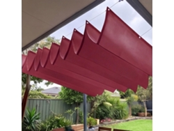Toldo Retráctil Ondulado Ajustable De Poliéster , Impermeable