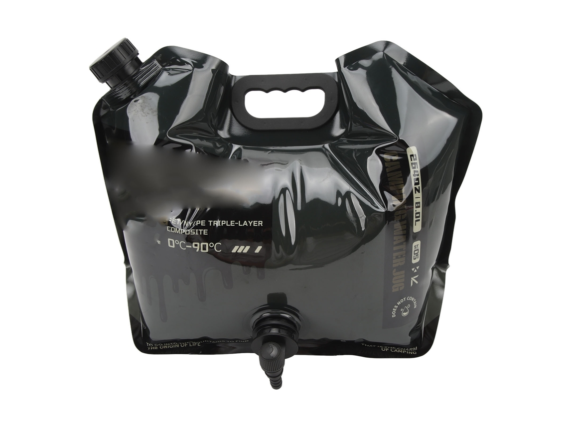Bolsa De Agua Portátil, Reutilizable Y Plegable De Gran Capacidad (8 Litros) Para Camping Y Viajes - Verde Oscuro