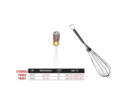 Batidor varilla cromo 24 cm r-2441