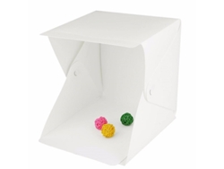 Mini Estudio Fotográfico Portátil De Goeik Con Iluminación Led Y 2 Fondos Extraíbles 24X23X22Cm