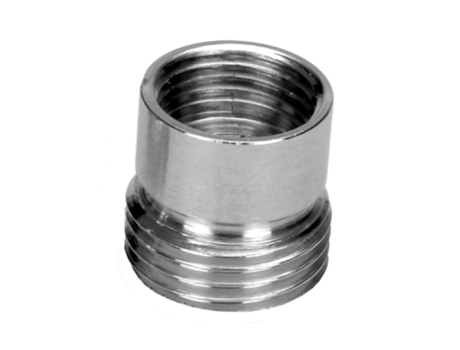 Conexión de Tubo de Reducción Cromada, Reducción de Rosca Hembra x Macho, 3/8 x 1/2 Pulgada