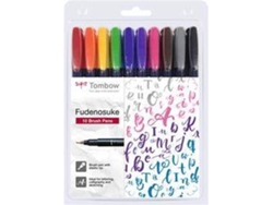 Marcadores TOMBOW Fudenosuke WS-BH-10P (Punta Doble - Multicolor)