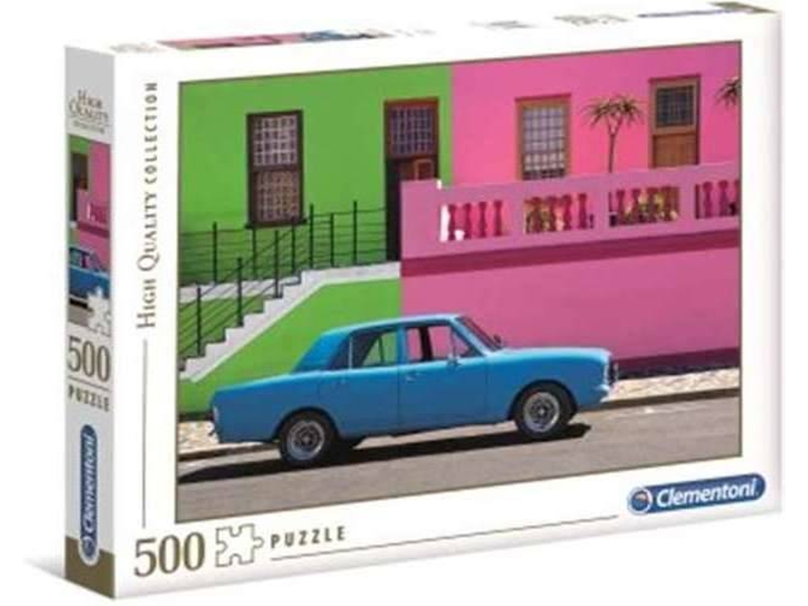 Puzzle CLEMENTONI Coche Azul (500 Piezas - Edad mínima: 3 años)
