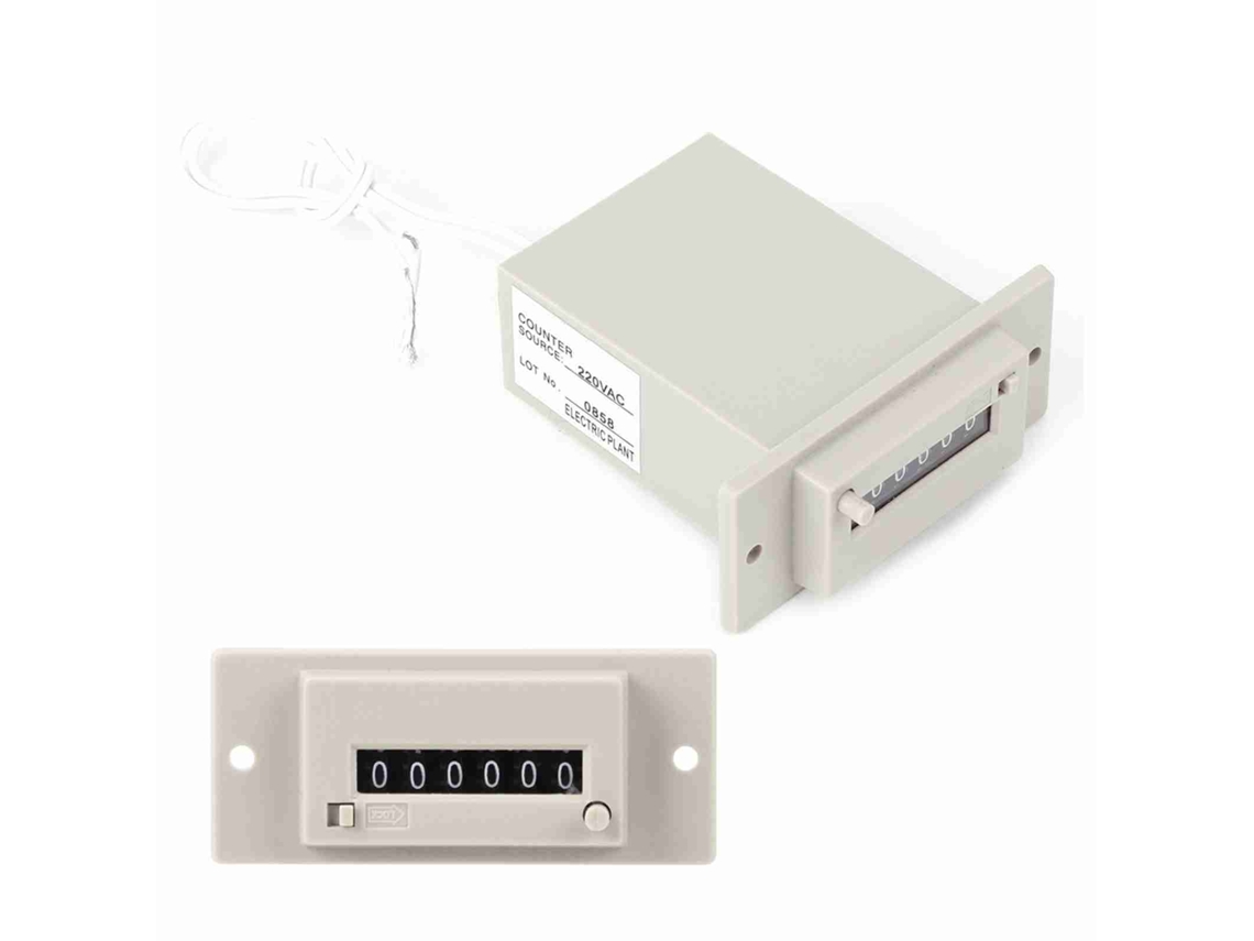 Contador Electrónico De 6 Dígitos Para Señales Eléctricas Electromagnéticas Impulsos Empaquetado Punzón