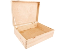 Caja De Almacenamiento De Madera Creative Deco 40X30X14Cm Caja De Madera En Bruto Y Sin Lijar Caja De Memoria CREATIVE DECO Box Trunk