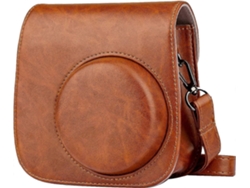 Bolso de piel sintética para Fujifilm Instax Mini 11/9/8 con correa ajustable - Marrón
