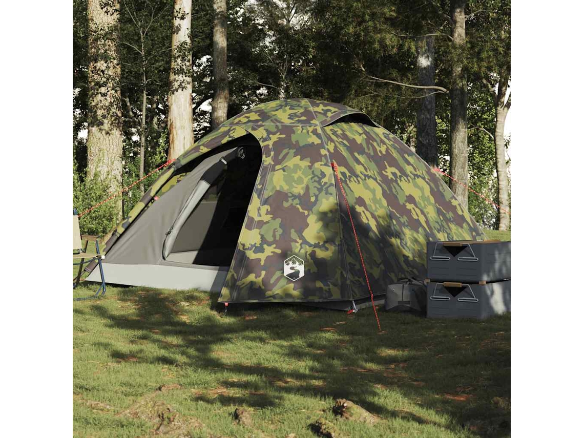 Tienda De Campaña Iglú Para 3 Personas Impermeable Camuflaje