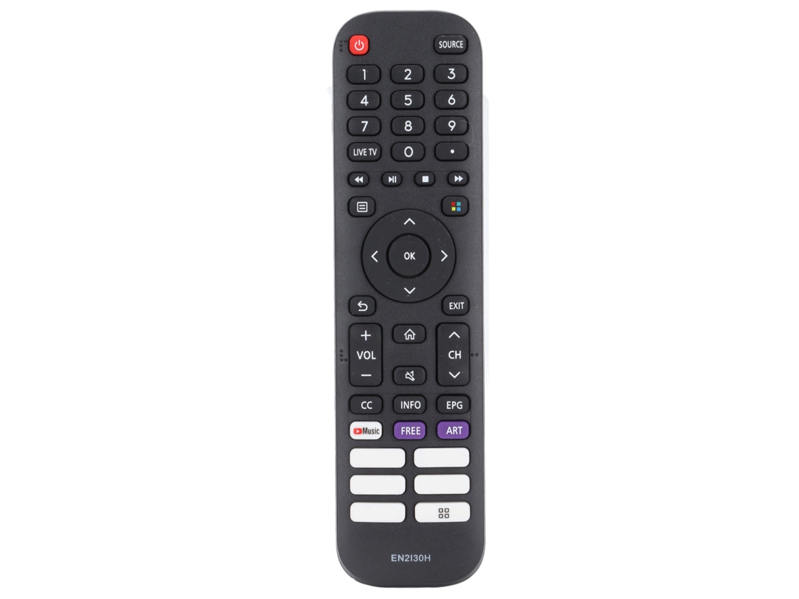 Mando A Distancia De Repuesto Para Televisores Hisense 43h6g, 43h77g, 43v6g, 43a60g, 43a60h, 50a60g, 50a60h, 50a60gmv Y 65h6g.
