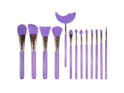 Juego De 13 Pinceles De Silicona Ideales Para Manualidades Con Resina Epoxi, Máscaras Y Maquillaje - Morado