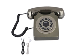 Teléfono Multifuncional Europeo Vintage Para El Hogar/oficina, Botones Grandes, Acabado En Bronce Antiguo Transparente.