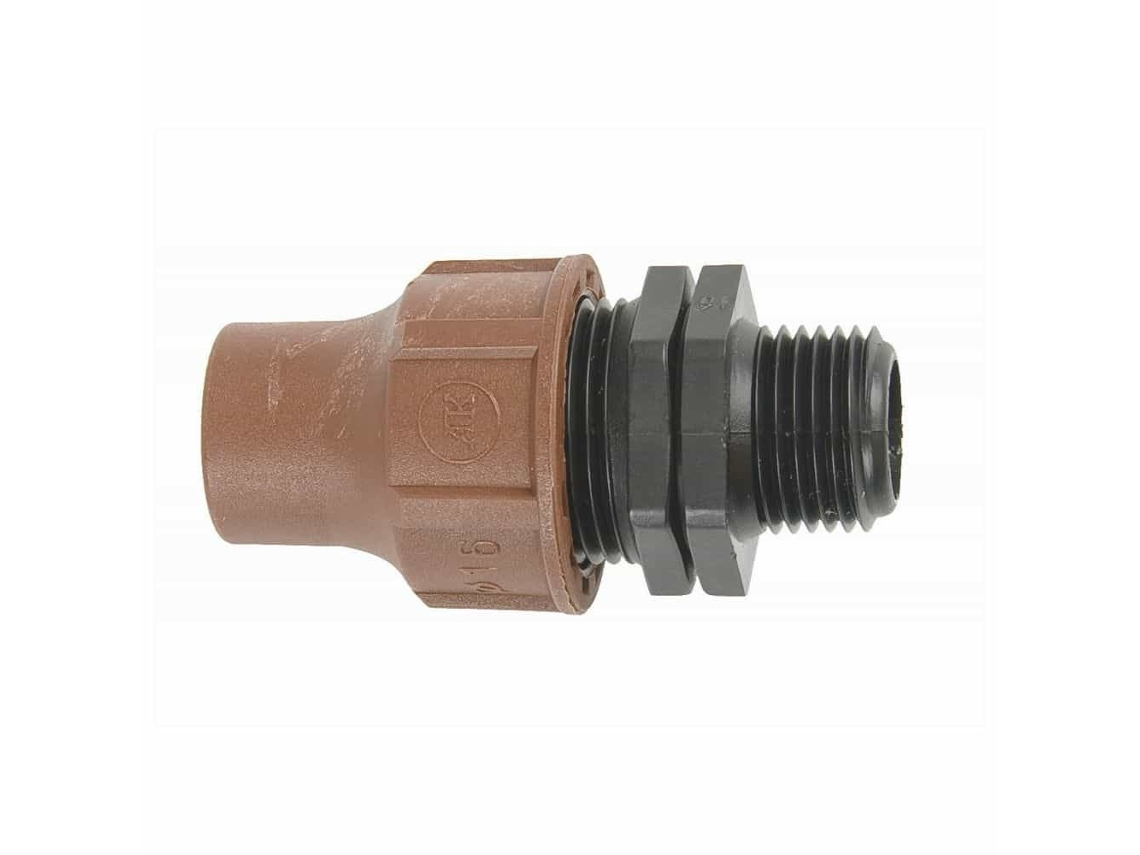 Conector de 16 mm con unión duradera de rosca de 1/2 para riego Rain Bird