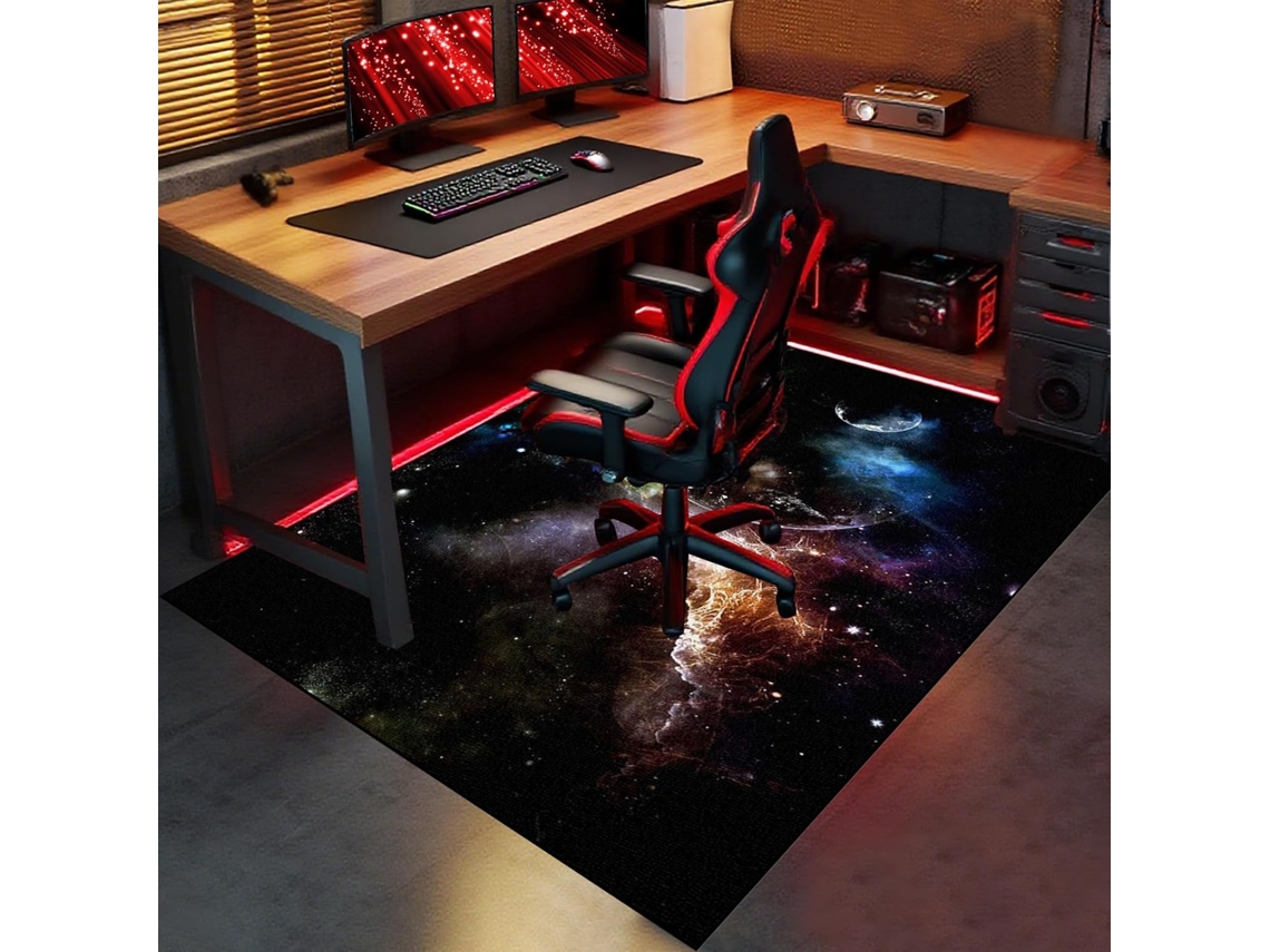 Alfombrilla protectora antideslizante para silla de oficina, 60 x 90 cm, de madera, para juegos, oficina y otros usos.