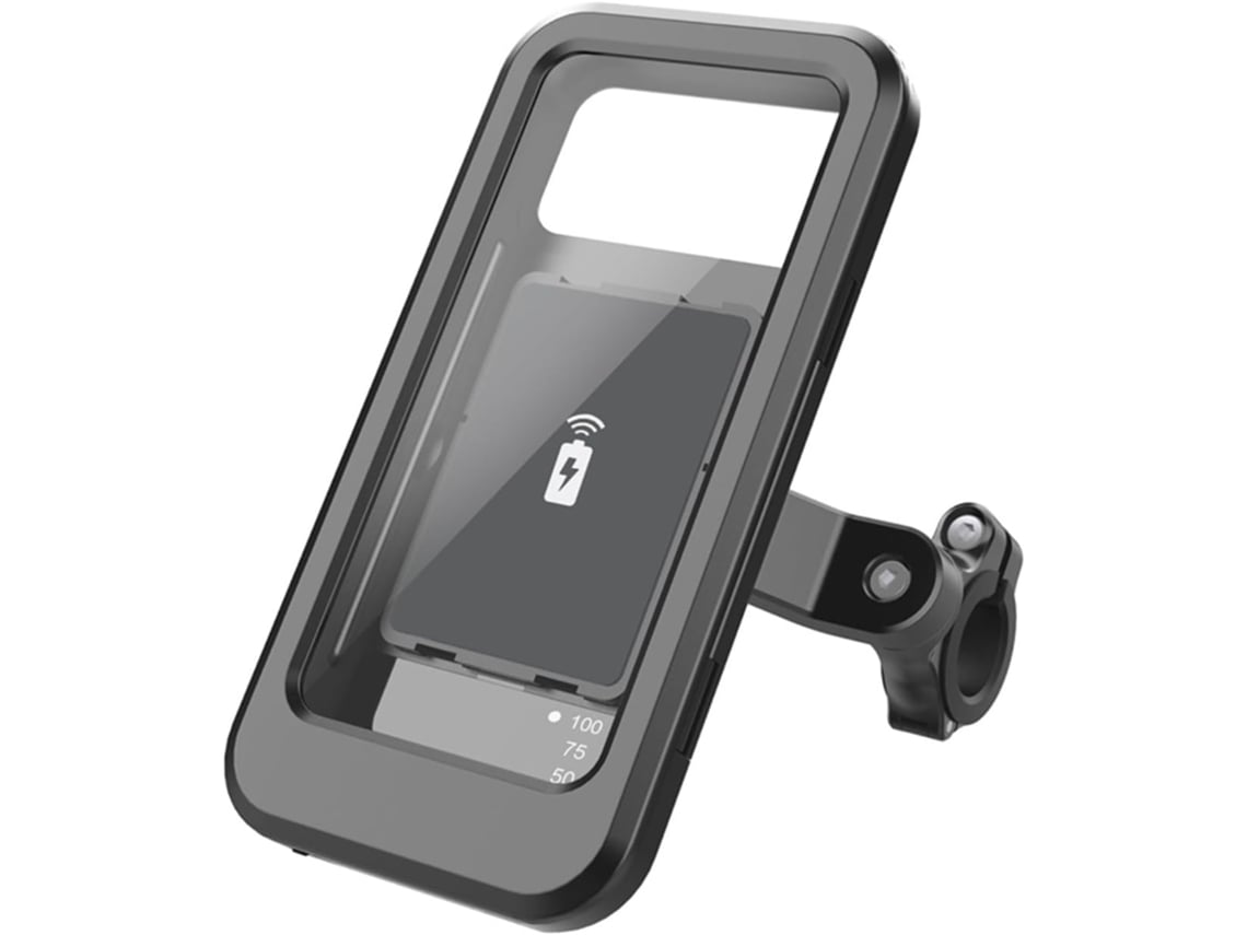 Soporte Impermeable Para Teléfono De Motocicleta Y Funda Para Manillar Con Cable De Carga Seguro