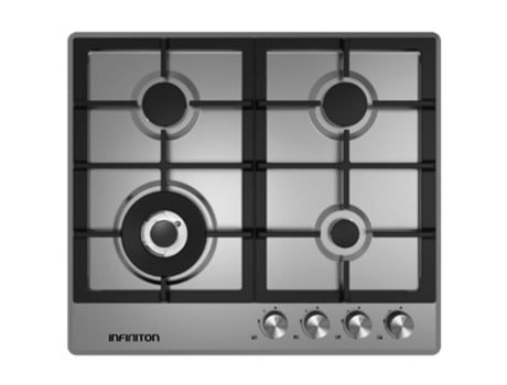 Placa de Gas INFINITON GASDL4 (Gas Natural y Butano-Propano - 59 cm - Inox)