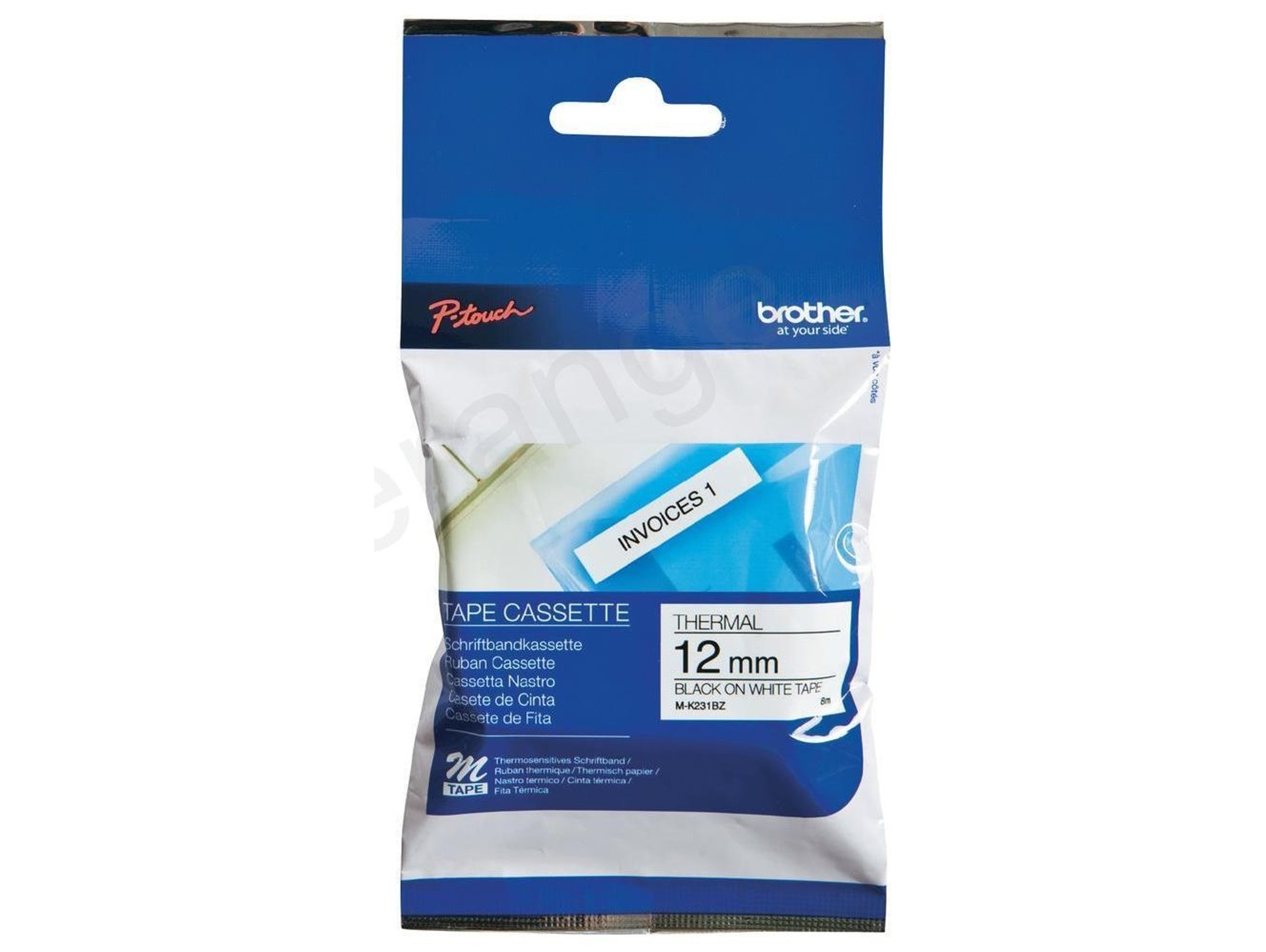 Cinta BROTHER MK231BZ laminada