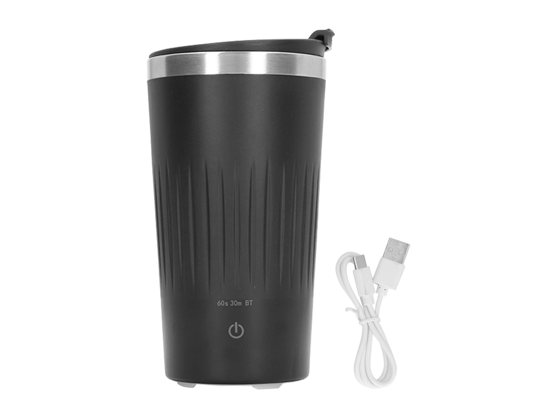 Taza de café autoagitadora de 400 ml, de acero inoxidable, portátil para oficina, escuela y gimnasio.