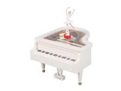 Caja de música de piano mecánico con mini bailarina