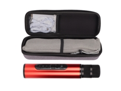 Micrófono Inalámbrico Bluetooth Para Karaoke, Portátil, De Mano, Con Diseño Ergonómico Para Fiestas, Coche, Hogar Y Uso Al Aire Libre, Color Rojo.