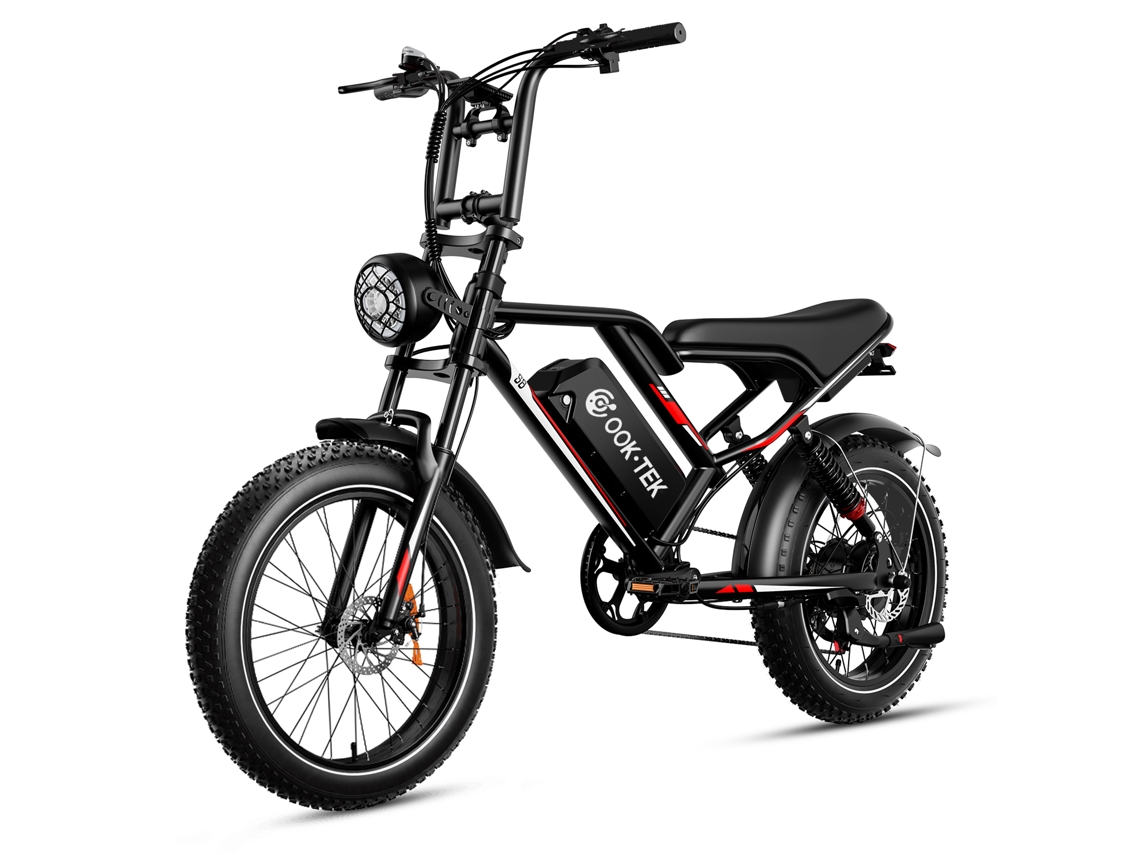 Bicicleta Eléctrica Ook-tek S8 Con Neumáticos Anchos, Batería De 48 V Y 17,5 Ah, Suspensión Completa.