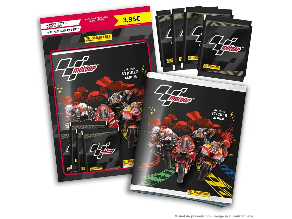 Set de cromos PANINI Moto GP Starter Pack Álbum de cromos 4 Sobres (Francés)