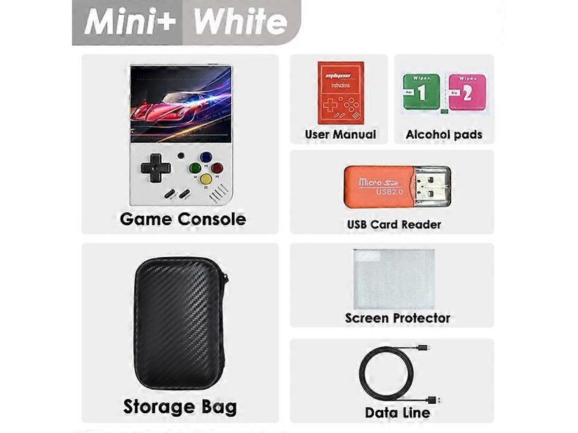 Consola de juegos retro Mini Plus con pantalla IPS HD de 3,5 pulgadas, sistema Linux, clásica, portátil, regalo para niños, Hengjian