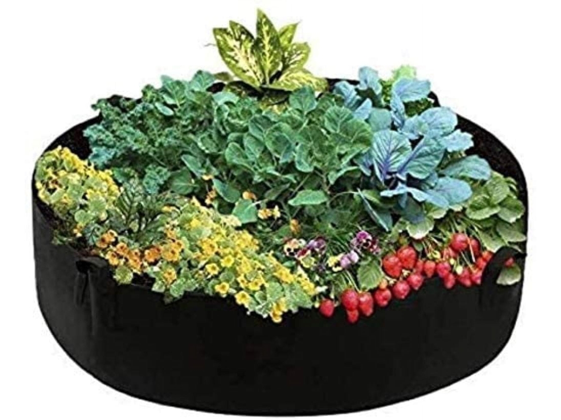Bolsas De Fieltro Transpirables Para Jardinería, Con Capacidades De 15, 50 Y 100 Galones Respectivamente