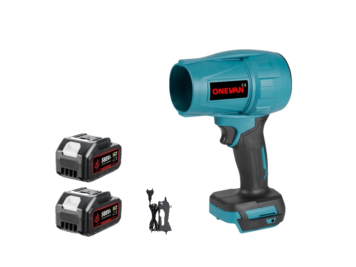 Soplador de aire, 2000 W de potencia, motor sin escobillas, paquete de 2 baterías OEM