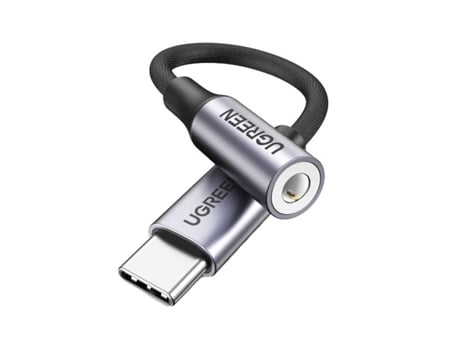 Adaptador UGREEN Usb C a Jack 3.5mm 10cm Gris
