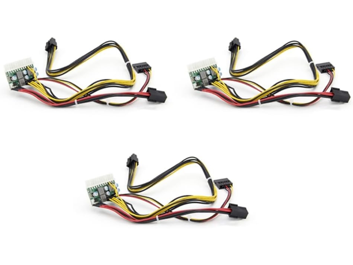 Paquete De 3 Módulos De Fuente De Alimentación Pci-e De 6 Pines, 12 V Cc, 300 W, Dc-atx-300, 24 Atx