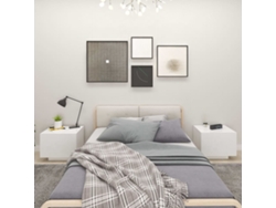 Mesita de Noche 100X35X40 Cm Contrachapado Blanco