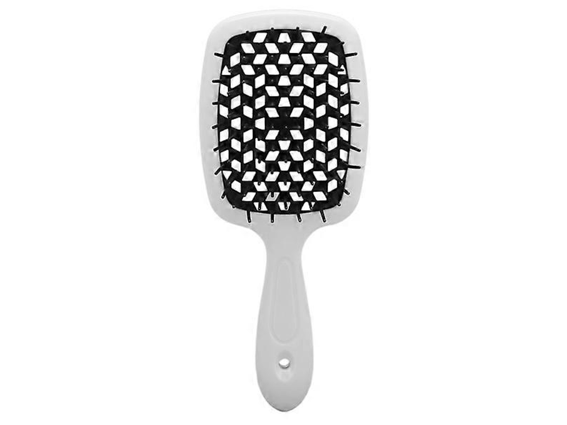 Cepillo desenredante con función de masaje, ventilado, de secado rápido, para cabello rizado, en seco y mojado, negro. Rosewell
