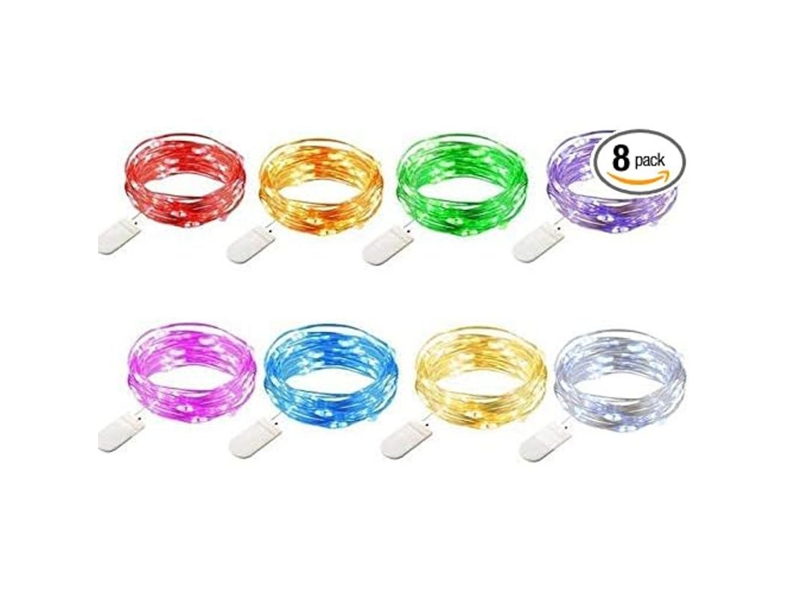 2026altiro-paquetes De Guirnaldas De Luces Con 20 Led, Funcionan Con Pilas, Cable De Cobre De 2 M, Tamaño Mini Para Dormitorio, Boda, Bricolaje.