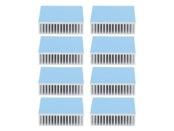 8 Disipadores De Calor De Aluminio De 50x50x15 Mm Con Adhesivo Para Enfriador De Cpu Led