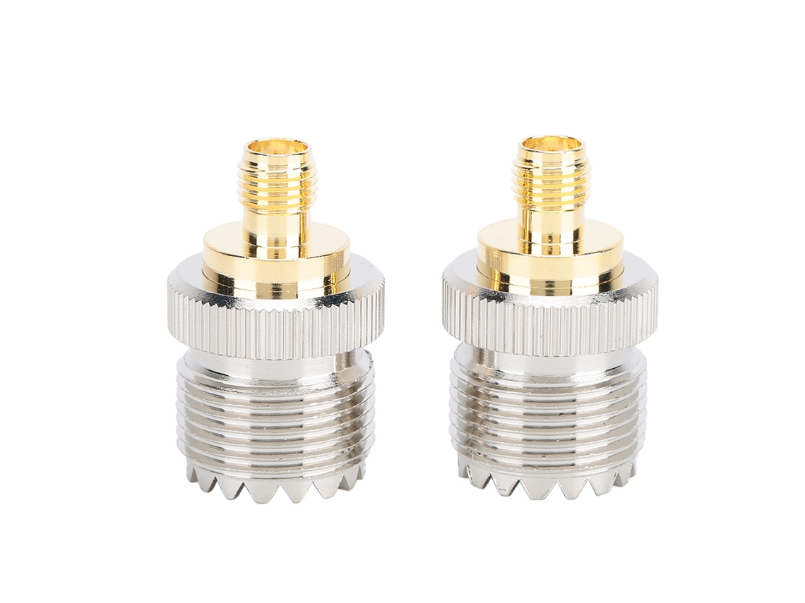 2 Adaptadores Sma Hembra A Uhf Hembra, Conector De Latón De 50 Ohmios Para Antenas