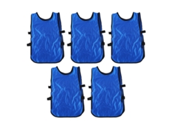 5 Chalecos De Entrenamiento Sin Mangas Para Niños, Ideales Para Prácticas De Fútbol, Cuello Redondo, Color Azul Oscuro.
