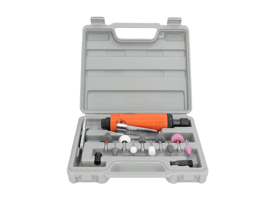 Pulidora Neumática De 1/4 Pulg. Con Mandriles De 3 Mm Y 6 Mm, 22000 Rpm, Kit De Lijado Y Pulido.